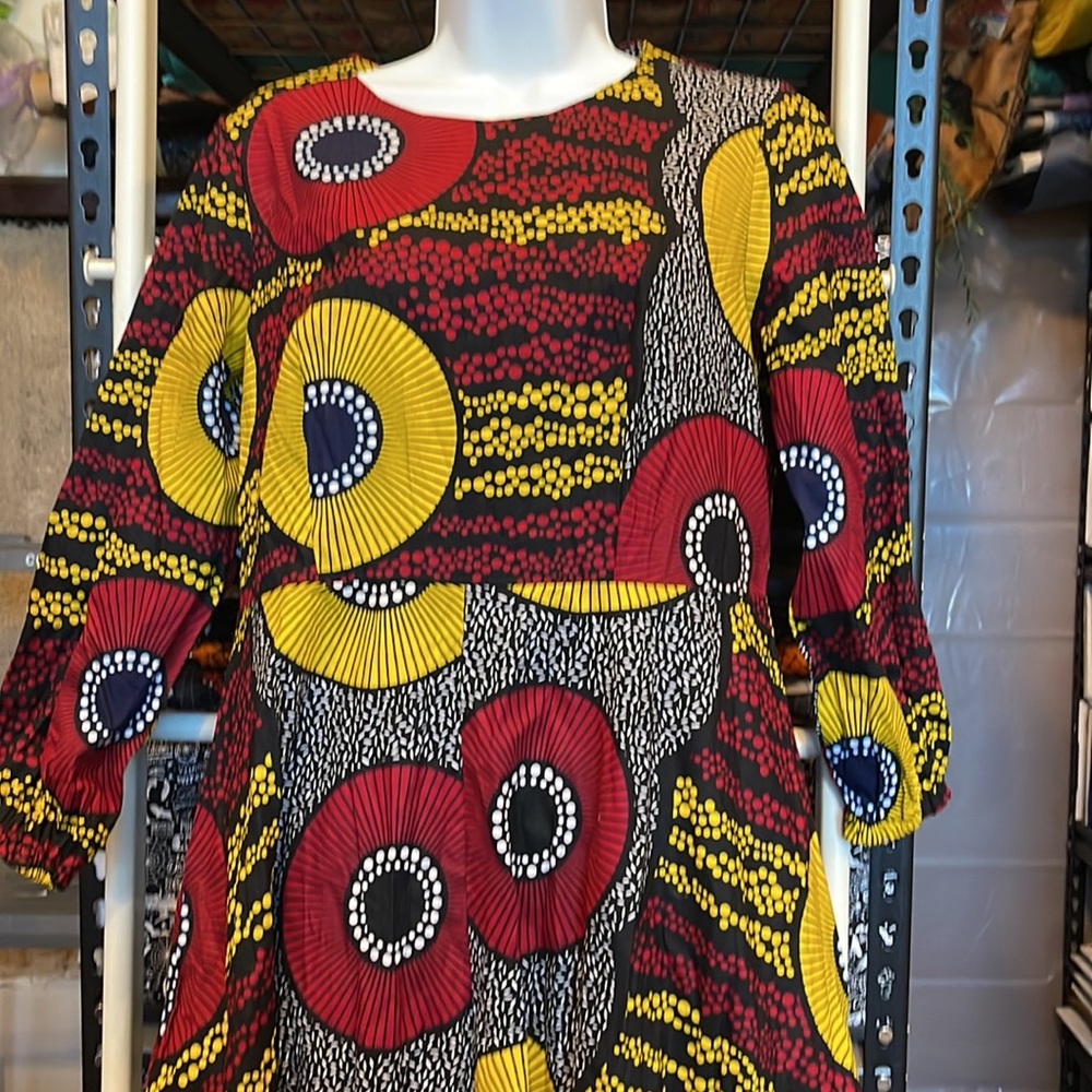 Basin Riche Red &Yellow Poppy Dress - Picture 4 of 10